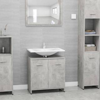 Badkamer kast active Badkamerkast 60x33x58 cm spaanplaat betongrijs 8720286015483