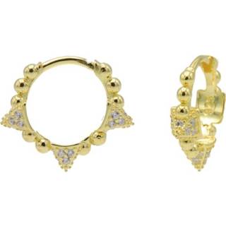 👉 Oorring zilveren active Oorringen met Bolletjes & Zirkonia’s | Karma Jewelry