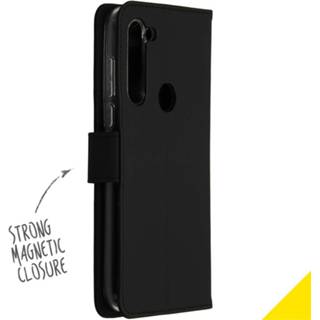 👉 Portemonnee zwart kunstleer unicolor unisex Wallet Softcase Booktype voor de Motorola Moto G8 Power - 8719295407495
