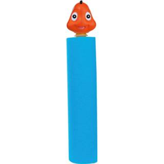 👉 Waterpistool blauw foam kinderen 1x Lichtblauw vissen waterpistool/waterpistolen van 26,5 cm met bereik 6 meter