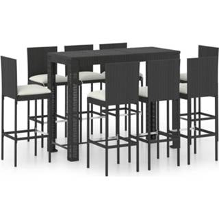 👉 Active 9-delige Tuinbarset met crèmekleurige kussens poly rattan 8720286247372