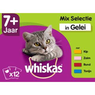 👉 Kattenvoer Whiskas 7+ Senior Maaltijdzakjes Classic 24x 100gr - Kip Zalm Gelei 12x100 gram 3065890108660
