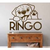 👉 Muursticker nederlands hond Monocolor leuke gluren