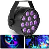 👉 Zwart active MAX Blacklight PartyPar met 12x 1W UV LED's en DMX 8715693301748
