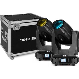 👉 Flightcase active 2e keus - BeamZ Tiger 18R CMY moving head 380W 2 stuks in 8715693311426