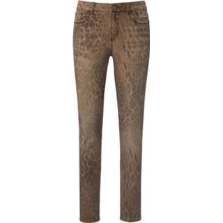 👉 Skinnyjeans beige Skinny-jeans model Gill luipaardprint Glücksmoment