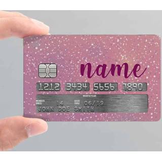 Decoratiesticker roze Post NL nederlands Decoratie stickers creditcard Gepersonaliseerde glitter