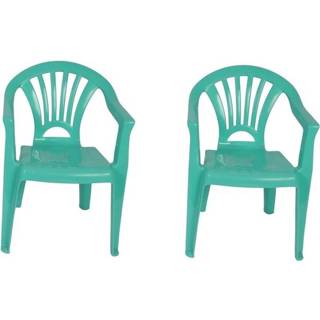 Terras stoel plastic active kinderen 2x Tuinstoeltje mint 37 x 31 51 cm voor