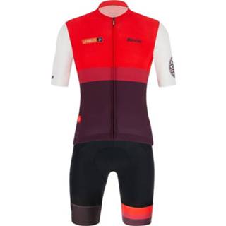 👉 Fietsshirt active mannen LA VUELTA Burgos 2021 Set (fietsshirt + fietsbroek), voor heren, Fietskleding 4260627181476