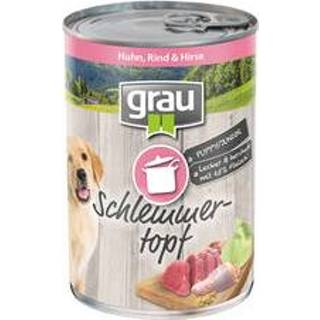 👉 Junior hondenvoer blik Grau Puppy/Junior - Kip, rund en paard 24 x 400 g 4027671063352