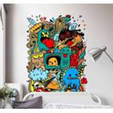 👉 Muursticker Post NL nederlands Kleine muurstickers Abstracte monster graffiti