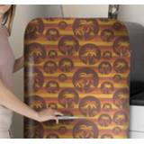 👉 Koelkast Post NL nederlands stickers Retro zonsondergang en palmenkoelkast