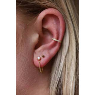 👉 Karma Jewelry – Zesdelige Zirkonia Chain Earparty Set - Zilver