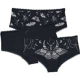 👉 Panty's zwart vrouwen m Gothicana by EMP - Black Panty Set in Uni-Colour and with Prints Pantyset 4064854213319