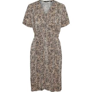 👉 Dress l vrouwen bruin Short Wrap