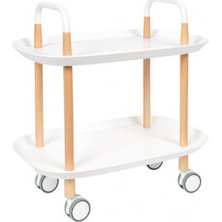 👉 Trolley wit bruin hout active Meer Design Cruiser White 8718548042421