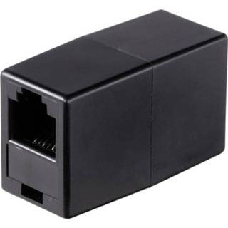 Zwart Renkforce Telefoon (analoog) Adapter [1x RJ12-bus 6p6c - 1x 6p6c] 4064161165615