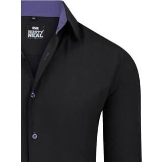 👉 Heren overhemd XXL men xl|xxl XL male zwart mannen lila Rusty Neal black series 7434624468411 7434630848863