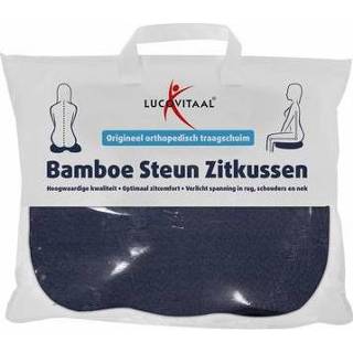 👉 Steun blauw bamboe Lucovitaal zitkussen 1st 8713713092799