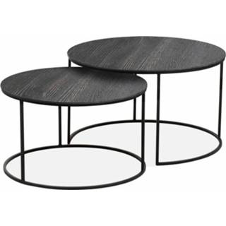 👉 Salon tafel houtvezelplaat grijs lamulux Salontafel (set 2 stuks) Eleveld