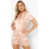 👉 Valentijns Jaquard Hartjes Pyjama Set Met Shorts, Rose Gold