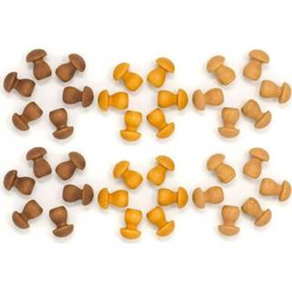 👉 Bruin houten active Grapat paddenstoeltjes - (36st) 8436580870900