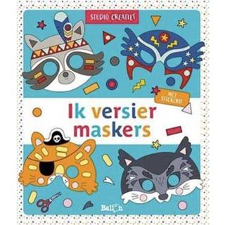 👉 Knutselboek blauw active Uitgeverij ballon ik versier maskers - 9789403215655