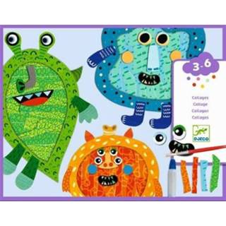 👉 Knutselset active Djeco scheurcollage - monsters 3070900098756