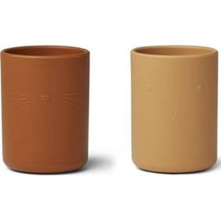 👉 Drinkbeker geel siliconen active Liewood drinkbekers yellow mix - 2st 5713370163309