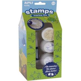 👉 Stempel active kinderen Apli kids uitwisbare stempels - zeeleven 8410782168119