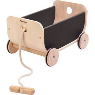 👉 Zwart houten active Plan toys trekwagen - 8854740086198