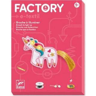 👉 Knutselset active Djeco kunst en techniek - broche eenhoorn 3070900093218