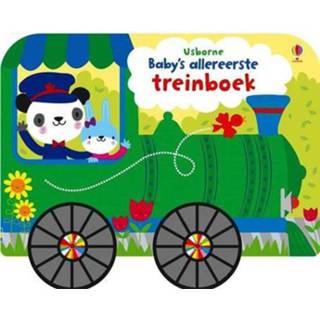👉 Kartonboekje active baby's Uitgeverij usborne allereerste treinboek 9781474956840