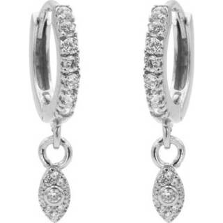 👉 Zilveren oorhanger active Oorhangers met Kleurloze Zirkonia’s | Karma Jewelry