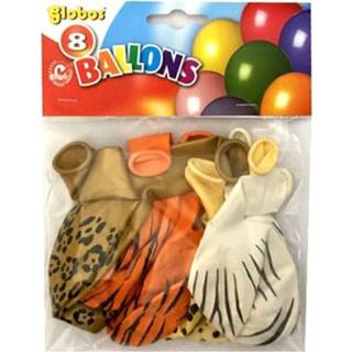 Ballon active Globos ballonnen dierenprint - 8st 8711194024292