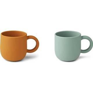 👉 Drinkbeker siliconen active Liewood drinkbekers merce - mustard peppermint mix 2st 5713370513500