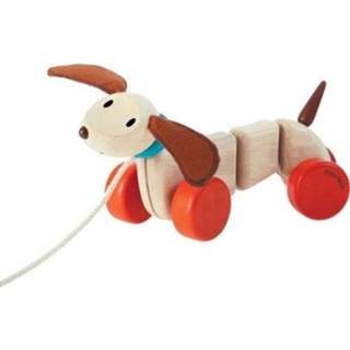 👉 Trekfiguur houten active Plan toys - blije puppy 8854740051011