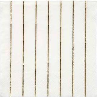 👉 Servet goud small active Meri gestreepte servetten - (16st) 9781534018310