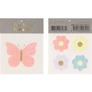 👉 Vlinderbloem active Meri tattoos vlinder&bloemen 9781534031357