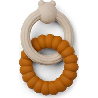 👉 Bijtring active Liewood herbert - mr bear mustard sandy mix 5713370217705