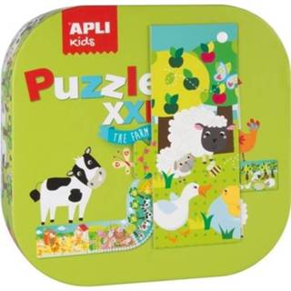 👉 Vloerpuzzel active kinderen Apli kids boerderij - 12st 8410782164869