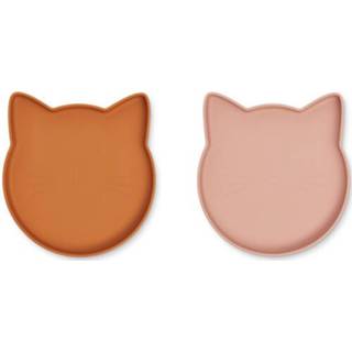 👉 Bord siliconen rose active Liewood borden marty - cat mustard dark mix 2st 5713370511735