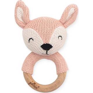 👉 Bijtring roze meisjes Jollein Ø 7cm Deer pale pink 8717329354586