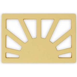 👉 Bijtring geel active Mushie zon - mutted yellow