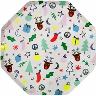 👉 Bord large active Meri bordjes kerstmis - (8st) 9781534026599