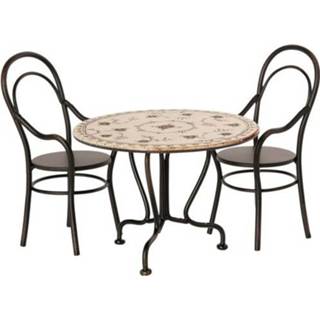 👉 Poppenhuis active Maileg theetafel met stoelen vintage - 7,5 cm 5707304106937