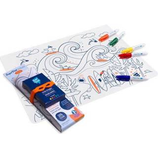 👉 Placemat siliconen active Superpetit met stiften - surfen 3760264700449