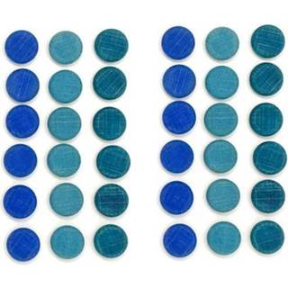 👉 Blauw houten active Grapat schijfjes - (36st) 8436580870863