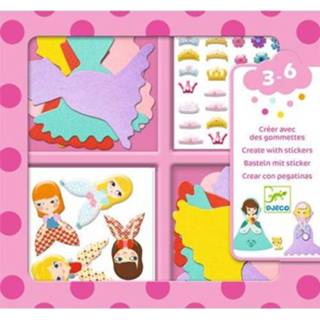 👉 Knutselset active Djeco creëren met stickers - prinsessen 3070900090538