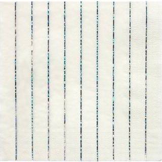 👉 Servet zilver large active Meri gestreepte servetten - sparkle (16st) 9781534018341